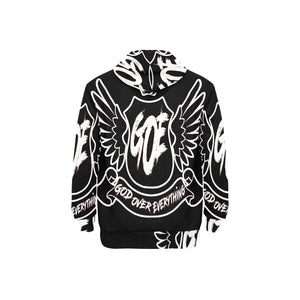 Wings All Over Print Hoodie-blk/wht