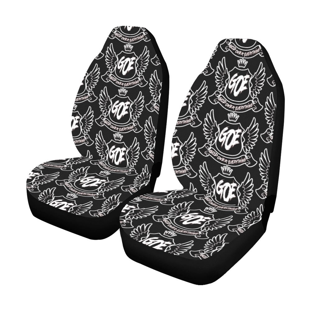 Car Seat Covers (Set of 2)- Blk WINGS